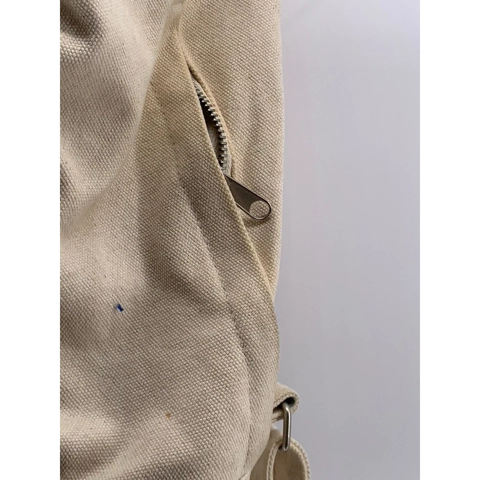 Mochila ajustable BAGGU unisex adulto blanco roto de lona con cordón talla OS Foto 4 de 4