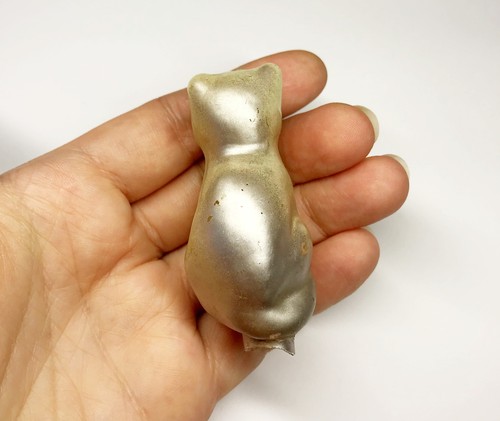 Vintage glass Christmas tree Ornament Cat - USSR soviet - Picture 10 of 12