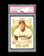 2021 Allen & Ginter Chrome Orlando Cepeda Superfractor 1/1 PSA 10