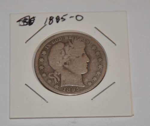 1895 O liberty barber silver half dollar coin Good