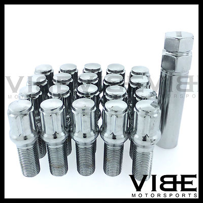 (20) 12x1.5 M12X1.5 45MM SPLINE TUNER DRIVE CHROME WHEEL LUG BOLTS SET OF 20