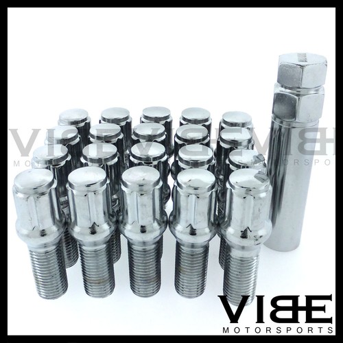 (20) 12x1.5 M12X1.5 45MM SPLINE TUNER DRIVE CHROME WHEEL LUG BOLTS SET