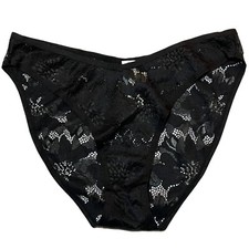 NWT AERIE High Cut Bikini Pantie Underwear Sz XS-S-M-L-XL Black Lace