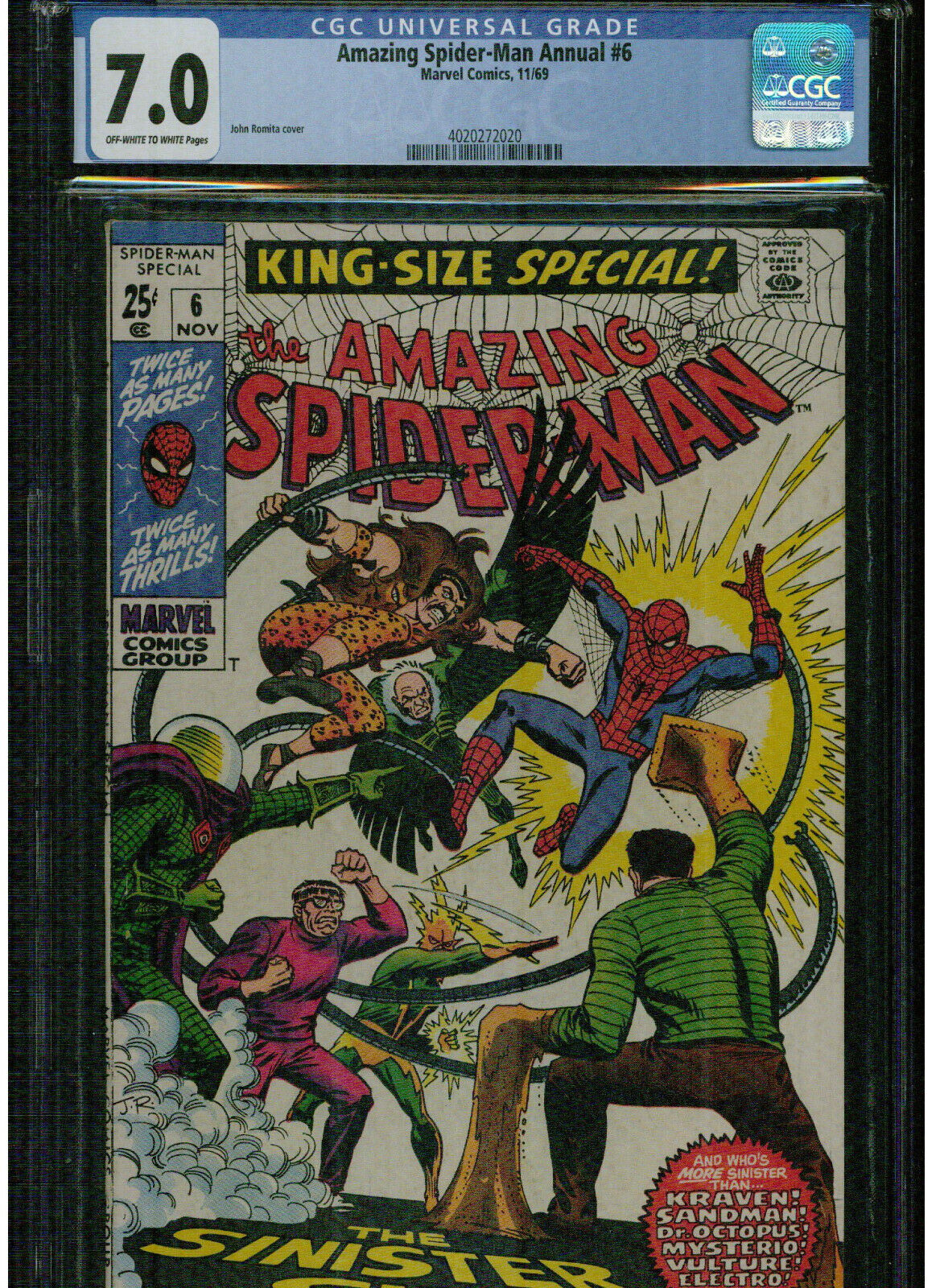 FANTASTIC FOUR #5 CGC 6.0 CR/OW PAGES