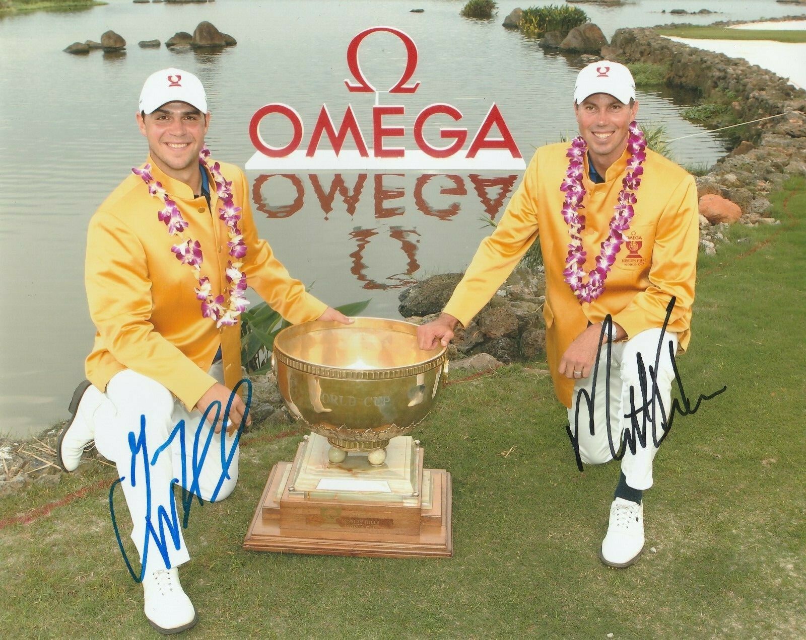 MATT KUCHAR GARY WOODLAND SIGNED AUTO'D 8X10 PHOTO PGA TOUR RYDER CUP