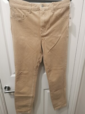 Anthropologie Pilcro Cord High-Rise Skinny Ankle Jeans Beige Größe 32 UVP 80£