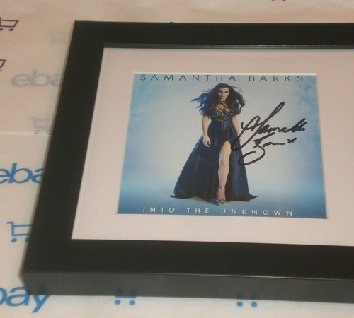 SAMANTHA BARKS SIGNED & FRAMED INTO THE UNKNOWN CD DISPLAY AUTO COA LES MIS A - Picture 2 of 4