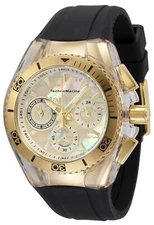 TechnoMarine Women's TM-120030 Cruise California 40mm Gold with Black Strap !!