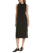 EILEEN FISHER Black Mock-Neck Stretch Ponte Knit Tencel Lyocell Dress XL 18 14W