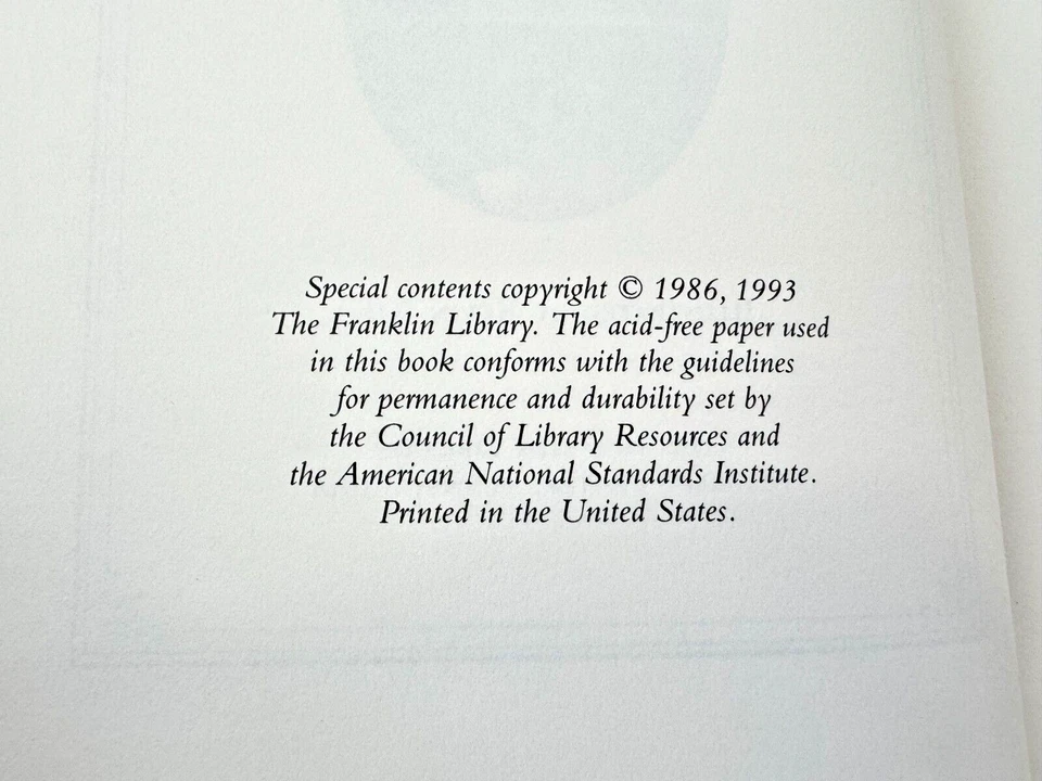 Franklin Library POEMS OF WILLIAM SHAKESPEARE 1993 Ltd Ed ILUSTRATD Absolute MNT - Image 4 of 4