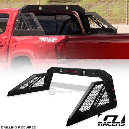 For Pickup Truck Adjusable Chase Rack Roll Bar With 3rd Brake Lamp+LED ...