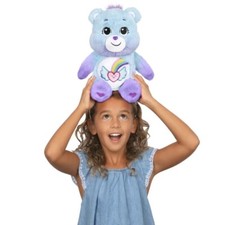 Care Bears Dream Bright Bear Plush Stuffed Animal Blue Purple Heart Rainbow 14