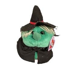 Puffkins Hazel Witch Plush 7" Halloween Beanie 1997 Collectible Pre Owned w Tags