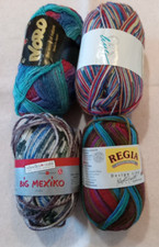Kureyon sock yarn by Noro and 3 additional skeins of self striping yarn