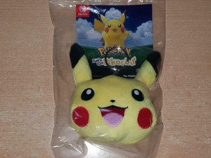 Details About Pokemon Lets Go Pikachu Promo Pikachu Head Plush Keyring Keychain Nintendo