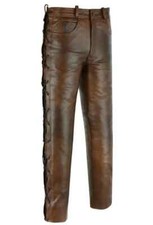 Western Cowboy Chap Fringes Suede Leather Pant Riding Chaps Outer material: Lea