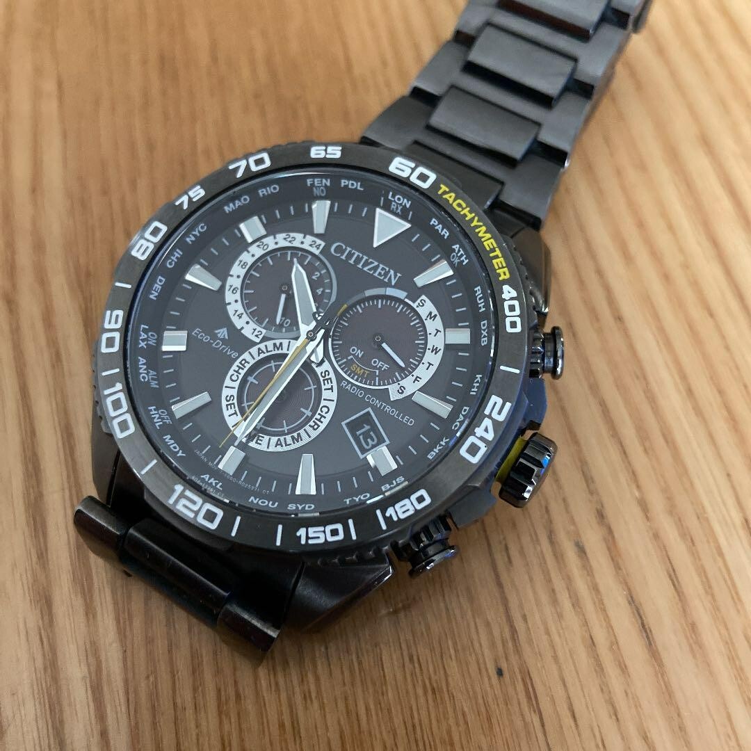 CITIZEN PROMASTER LAND CB5037-84E Watch Eco Drive Men's Black Used