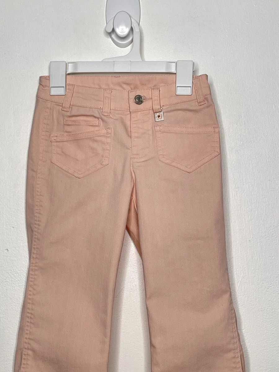 Limited Too Capri Khaki Pants Girls Size 10 Slim Pink Stretch Patch Pockets