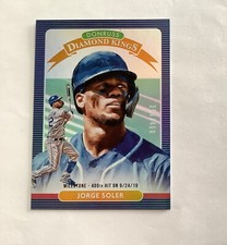 2020 Panini Donruss Diamond Kings Milestone Stat Line 400 Jorge Soler #19