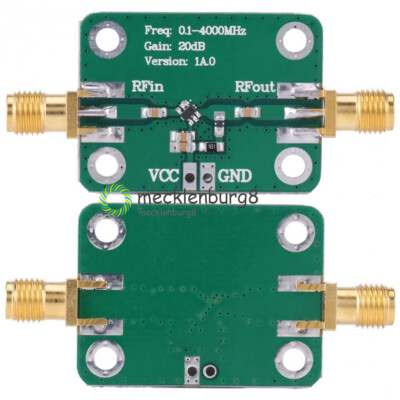 0.1-4000MHz Broadband RF Wideband Amplifier 20dB Low Noise LNA Microwave RF NEW