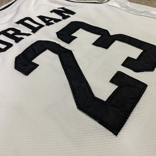 Air Jordan Shirt Kids Youth L White Basketball Jersey Ribbon Stitched Jumpman 23 - Picture 19 of 21