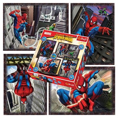 Marvel 916 34120 4-in-1 Spiderman Puzzle - vollständig und unbenutzt