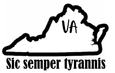 VIRGINIA STATE MOTTO Sic semper tyrannis Decal Sticker FREE USA SHIPPING