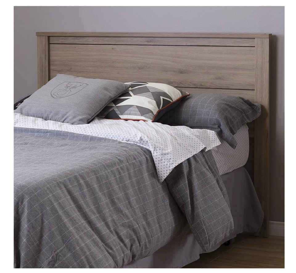 Cabecero Tamaño Completo Milan Home Fynn 44" Mueble Dormitorio Rústico Acabado Madera Roble Foto 2 de 4