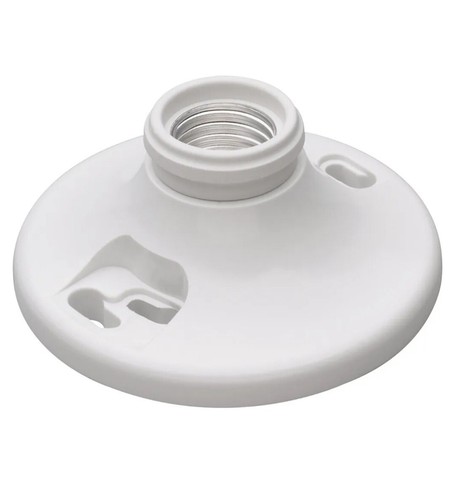 Legrand 276WHCC18 660W 250V Medium Base E26 Lampholder, Phenolic, Pull Chain Whi