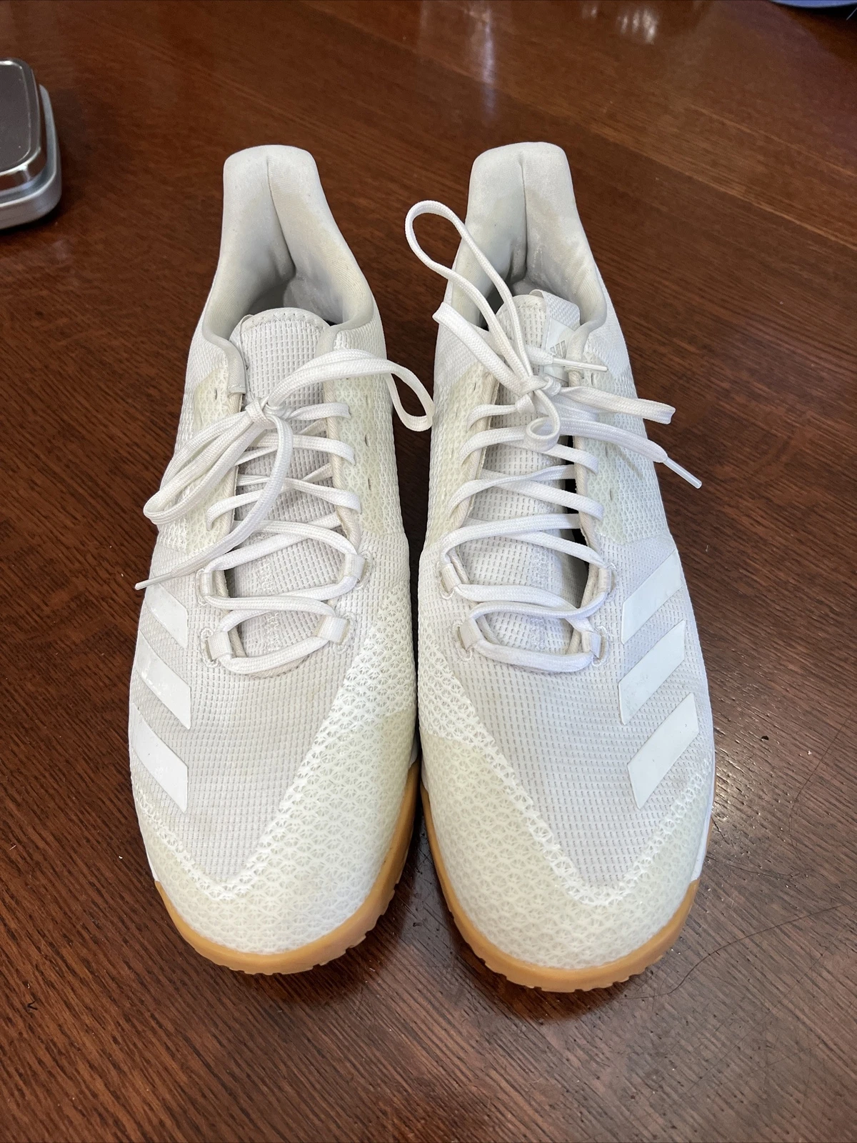 SCARPE DA GINNASTICA ADIDAS da uomo CE BIANCHE con lacci taglia 13 senza marca lavabili