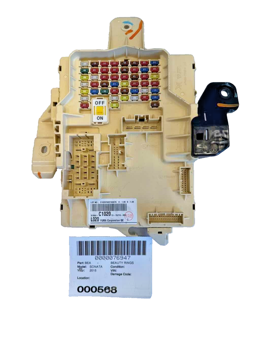 2015 HYUNDAI SONATA Cabin Fuse Relay Junction Box 2.4L 91950-C1020 Sedan  OEM
