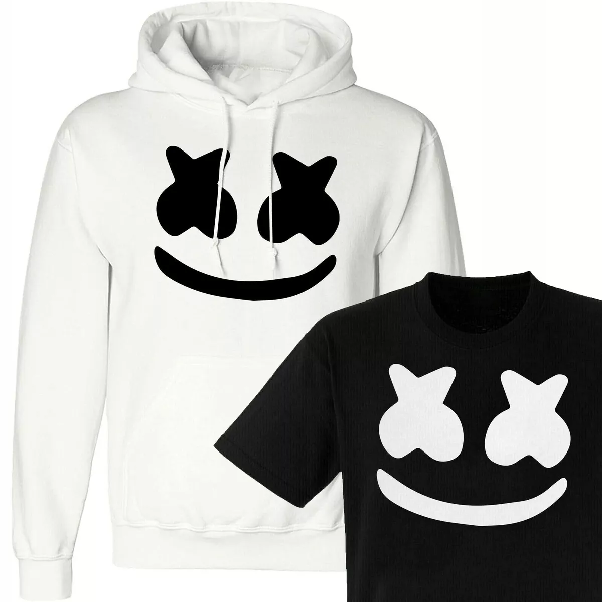 veinte Beber agua insalubre Novelty Marshmello Hoodie DJ Music Skin Gaming Kids Dance Mask Tshirt Gift  | eBay