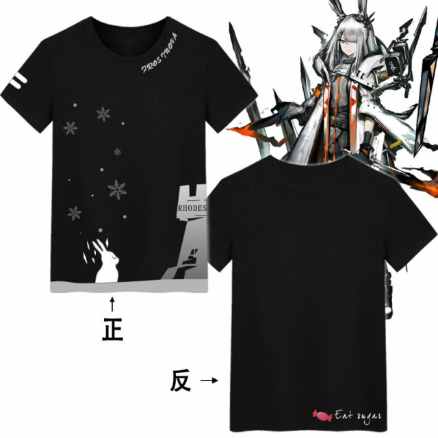 Game Arknights Frostnova Unisex Short Sleeve Harajuku Black T-shirt ...