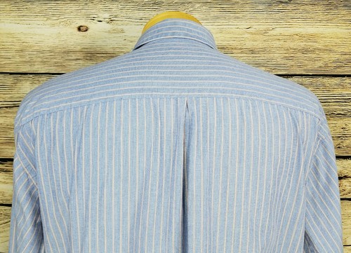 Brandini Le Collezioni Long Sleeve Striped Button Front Shirt Men's 16-1/2 34/35 - Picture 2 of 6