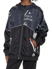 Reebok Boys Black XL 14-16 Guard Jacket with Zip Pockets