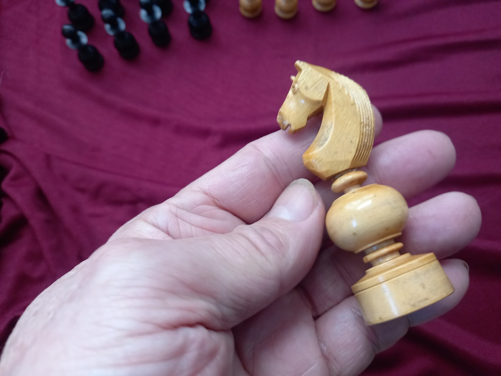 VINTAGE SET FRENCH REGENCY STYLE CHESS PIECES KING 9.6 cm With Original