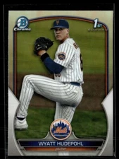 2023 BOWMAN CHROME REFRACTOR BDC-147 Wyatt Hudepohl - New York Mets 1st