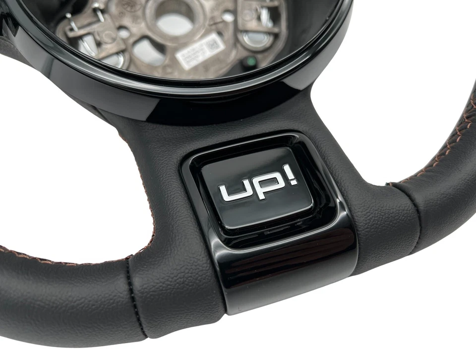 VW Up! original Volante Cuero 1S Costura Negra Sioux E-Up! Sport OEM Foto 3 de 4