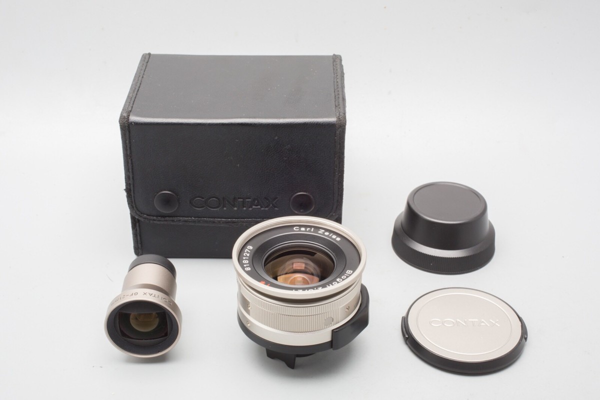 Contax Carl Zeiss Biogon T* 21mm f/2.8 Lens, Silver, w/ Finder For