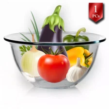 Large Glass Mixing Bowl for Kitchen, Clear Serving Bowl, Baking Bowl, 102 Oz