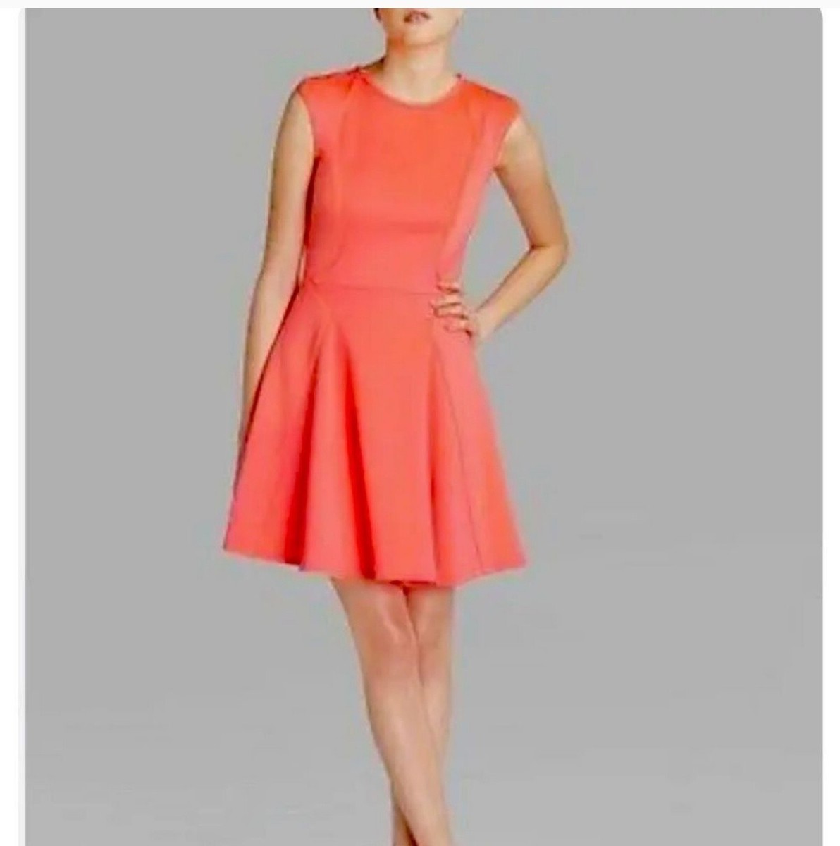 open lace back dress Orange | Mesh Column Dress main image 1