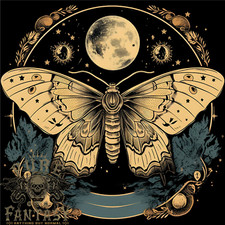 An Astral Butterfly Mens Cotton T-Shirt Tee Top