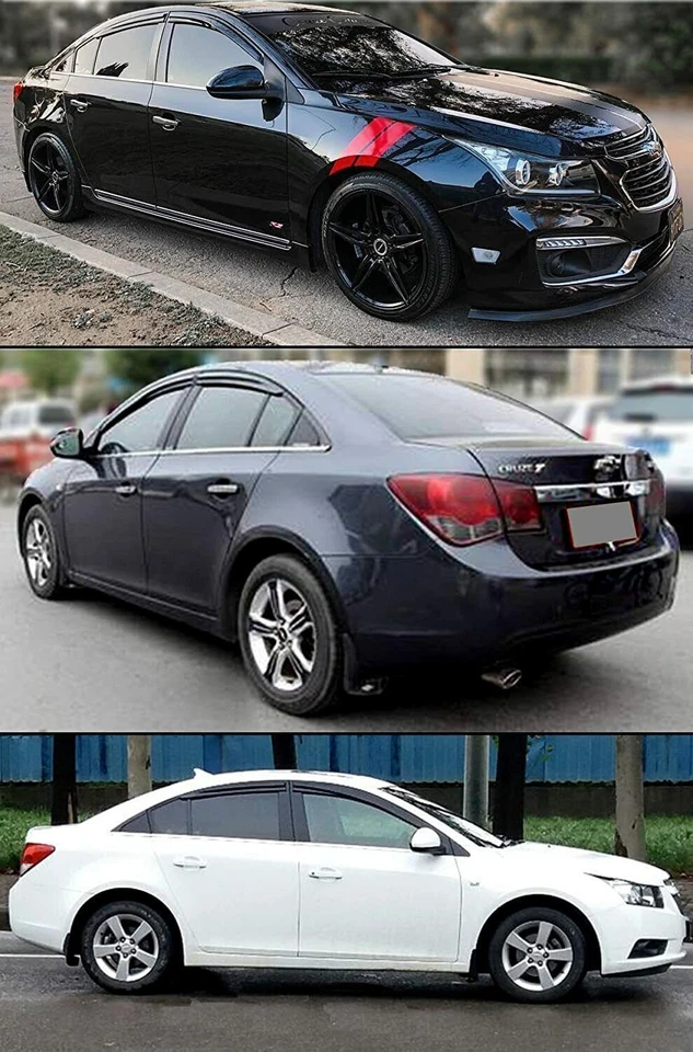 Para Chevy Cruze 2011-2015 Ventanas Protectores de Lluvia Visera Deflectores de Viento Sombras Foto 4 de 4