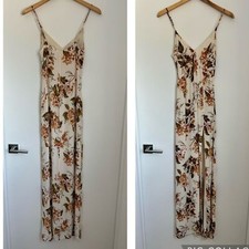 Reformation 4 Pyper Sleeveless Bella Floral Maxi Dress Leg Slit