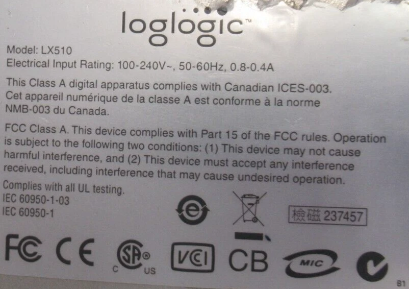 LOGLOGIC LX510 Chassis S2198MOA Pentium 4 2.80GHz 1GB RAM 250GB HDD 1U Server - Image 4 of 4