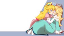 Anime princess peach rosalina kissing Custom Playmat Mat Pad