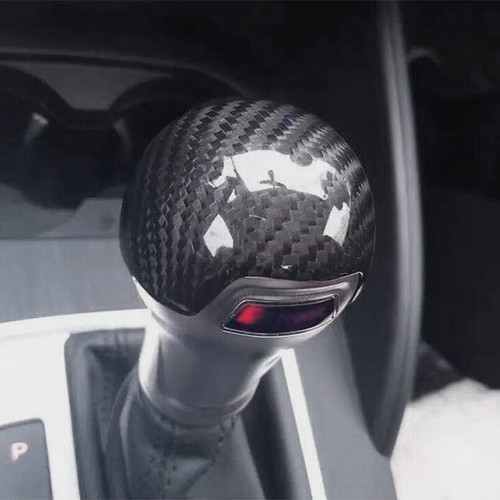 For AUDI A3 S3 8V 2014-2018 Real Carbon Fiber Gear Shift Knob Head Cover Trim - Picture 6 of 6