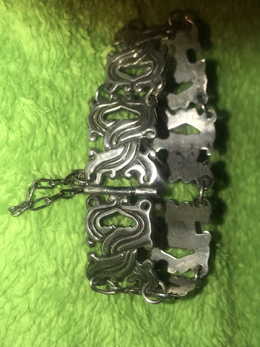 Vintage Mexico TAXCO 980 Silver LINK Bracelet | eBay