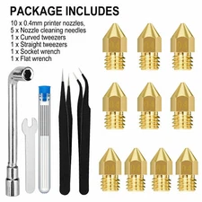 For CR-10 Ender 2 Ender 3 3D Printer Extruder Nozzle Cleaning Tool Kit W/Tools