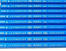 X-9 J.S. Staedtler Mars Lumograph Pencils Blu...